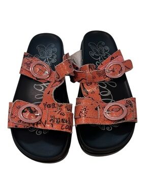 ALEGRIA vita scribble slide platform sandals EU37/ 7-7.5